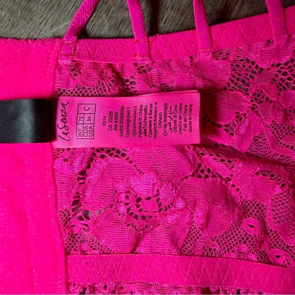 La SENZA Pink Underwire Bra with Statement Back Straps - Picture 3 of 7